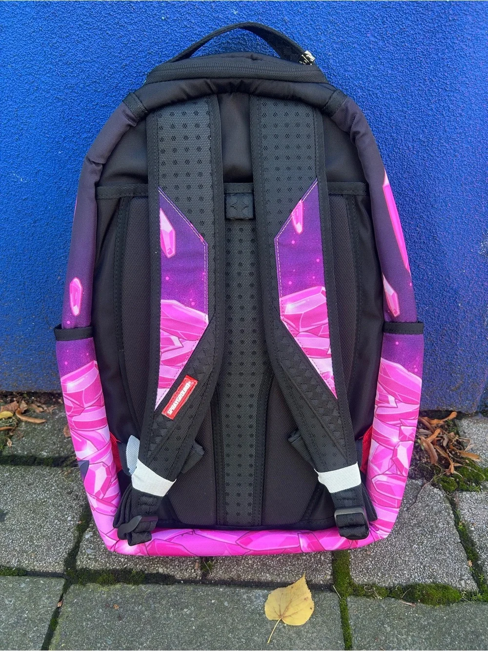 Sprayground Pink Black Rick and Morty Crystal Print Kids Backpack